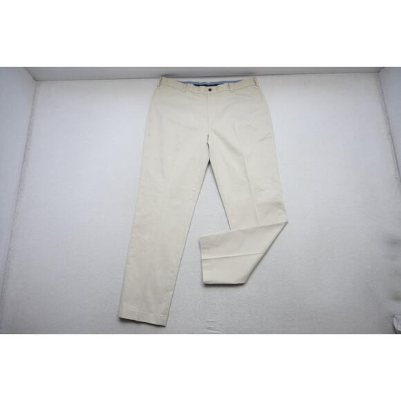 Brooks Brothers 346 Lightweight Clark Advantage Khaki Pants Beige Mens 37 x 32 - Picture 2 of 7